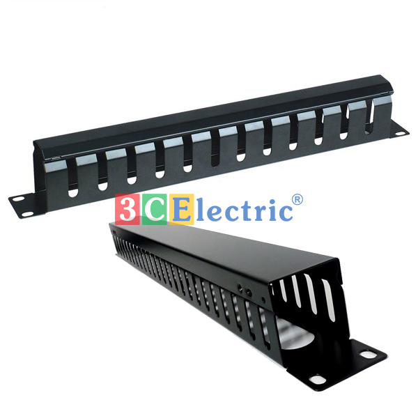 Thanh quản lý cáp ngang 1U, 19 inch dạng hộp
