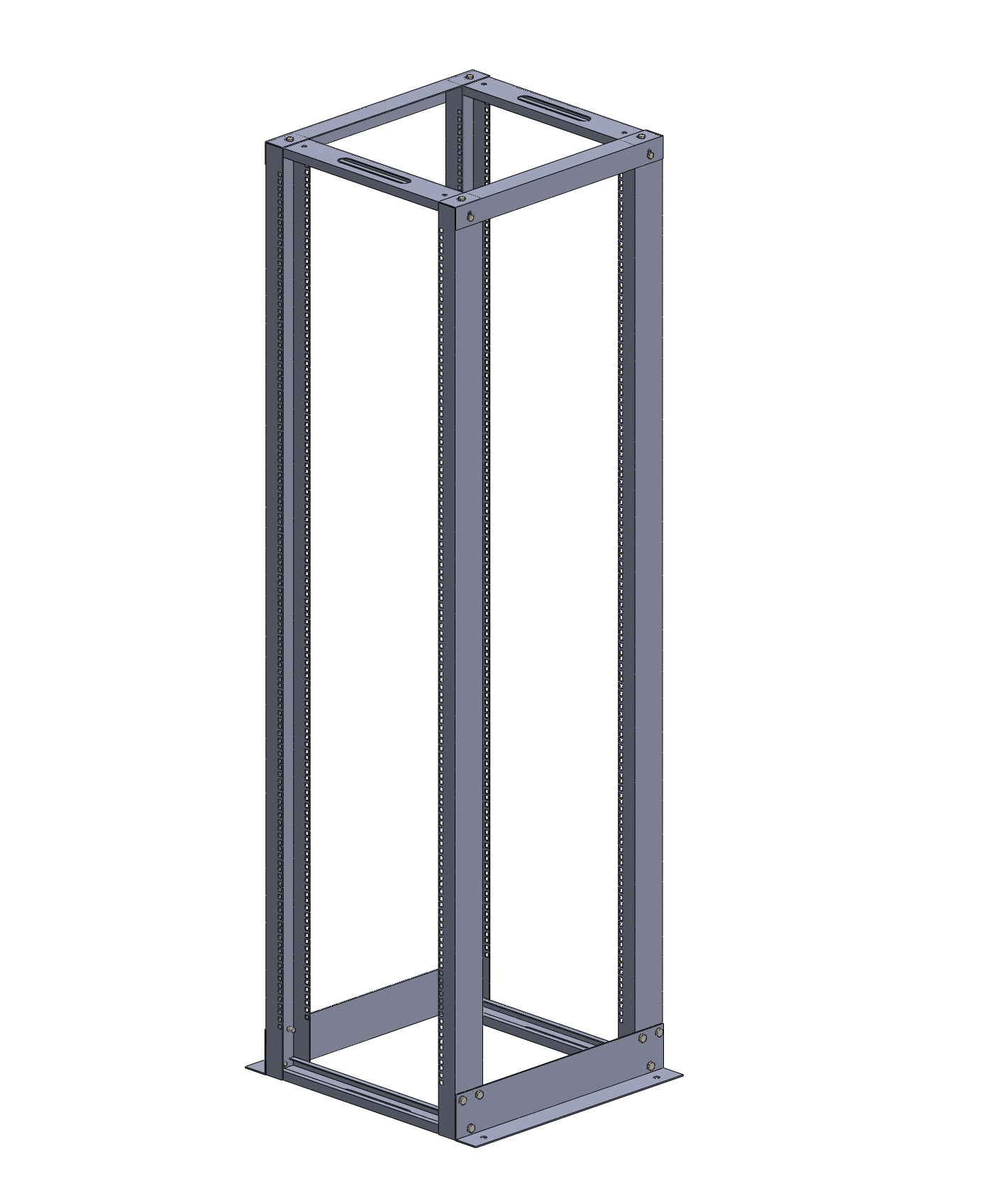 Open Rack 42U19” 4 cột thiết kế tháo rời
