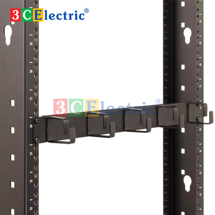 Thanh quản lý cáp ngang dạng tai cài 1U 23inch