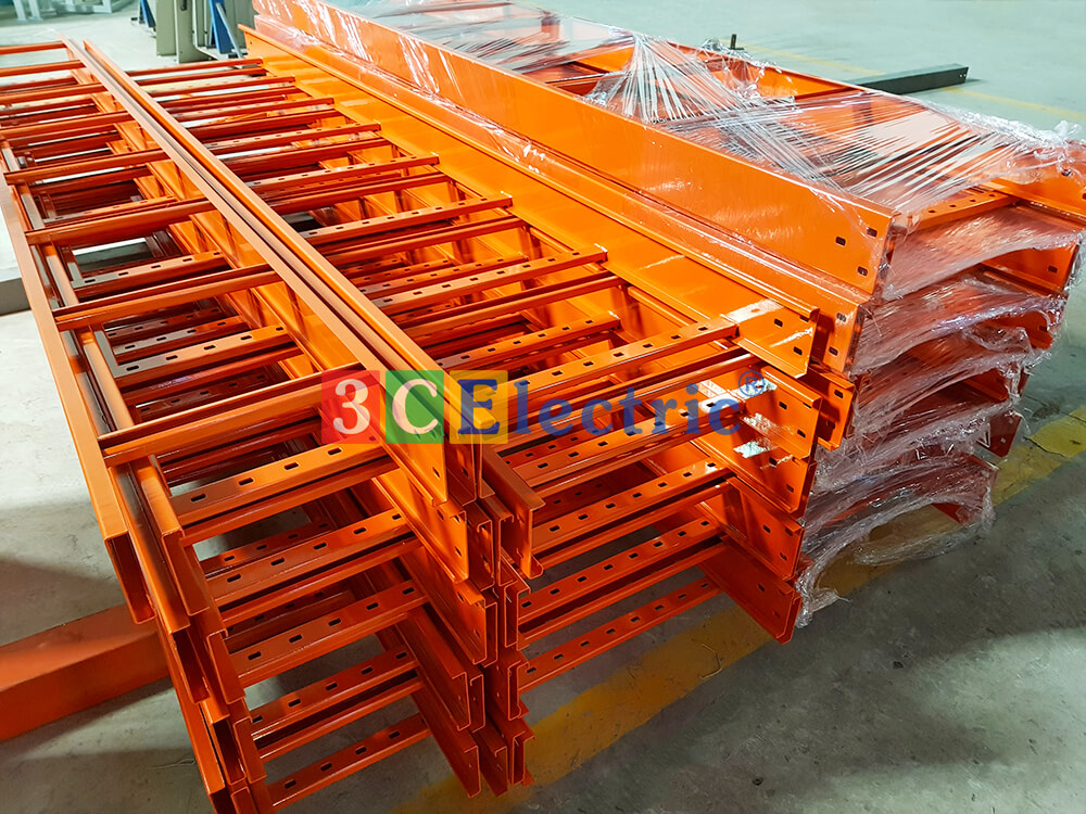 thang cáp sơn tĩnh điện cho công trình 3CElectric sản xuất thang cáp sơn tĩnh điện