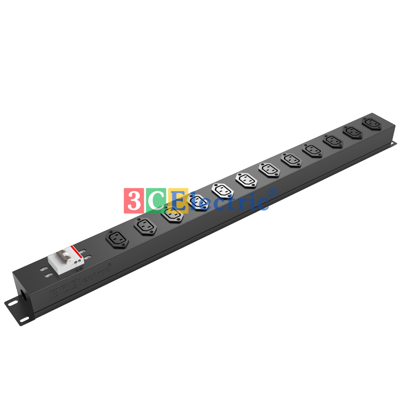 Thanh nguồn 12 ổ C13 lắp dọc tủ rack 20U, có MCB