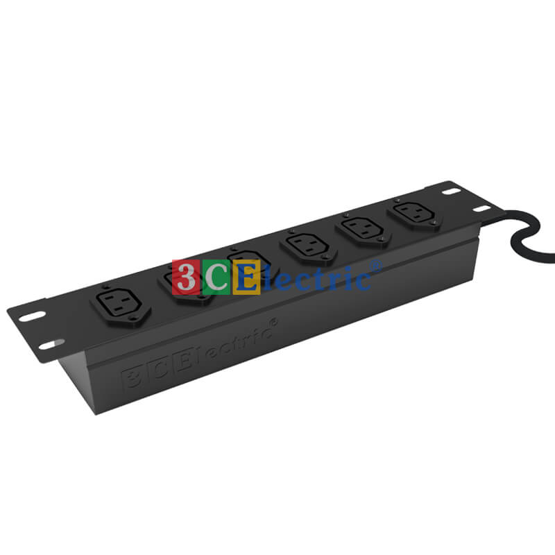 Ổ điện 06 ổ cắm chuẩn C13, cáp nguồn 03 mét và đầu cose 1.5 mm