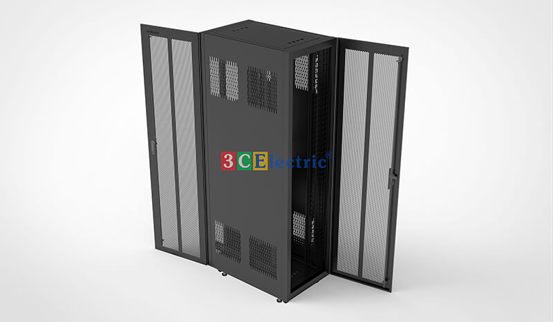 bản vẽ 3D tủ rack 45U D1000 cho trung tâm dữ liệu bản vẽ 3D tủ rack 45U D1000 cho data center