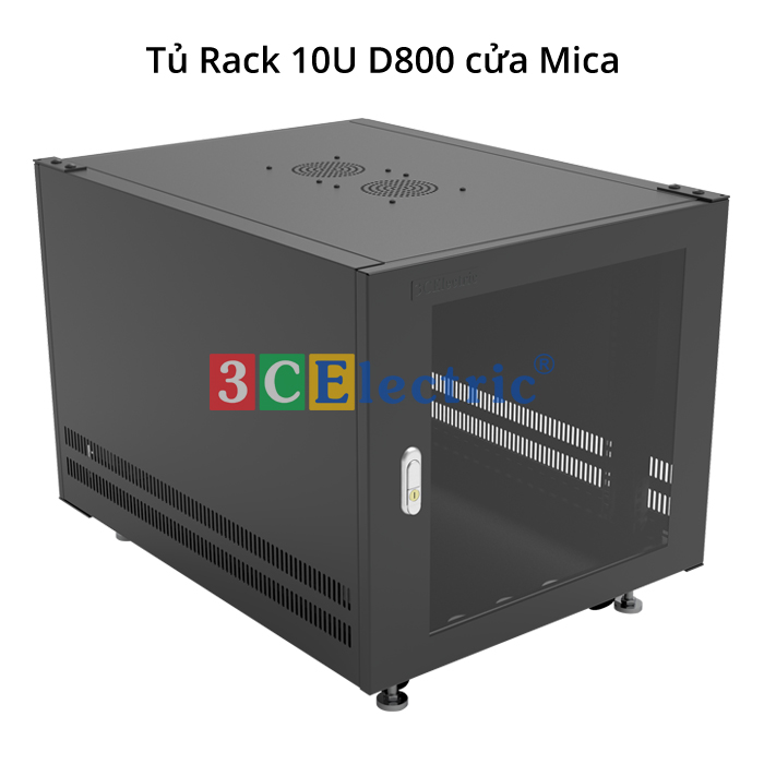 t?rack 10u D800 cửa mica