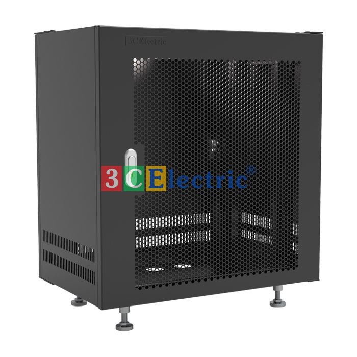 t?rack 12u d400 màu đen cửa lưới