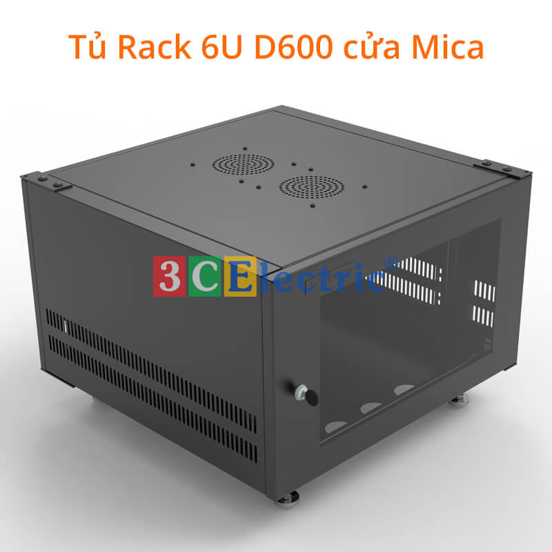 Tủ Rack 6U D600 treo tường