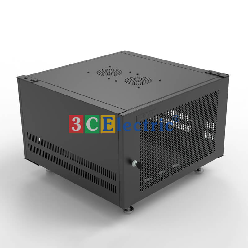 t?rack 6u d600 màu đen cửa lưới