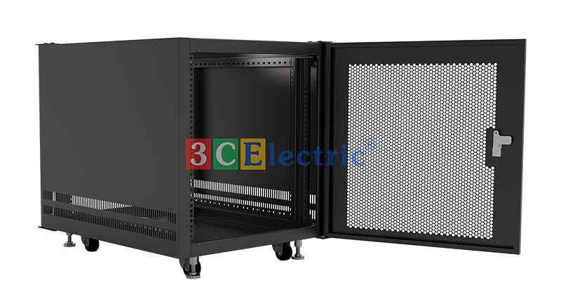 tủ mạng 12u sâu 800 treo tường màu trắng