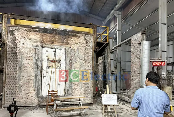 3CElectric thử nghiệm thành công cửa đơn chống cháy EI120