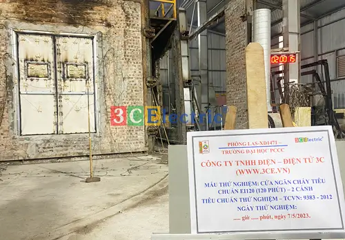 cửa đôi chống cháy 120 phút đạt kiểm định