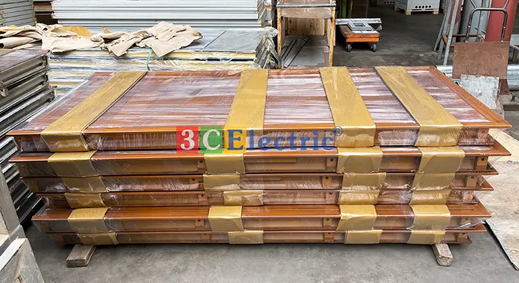 cửa thép chống cháy màu sơn vân gỗ