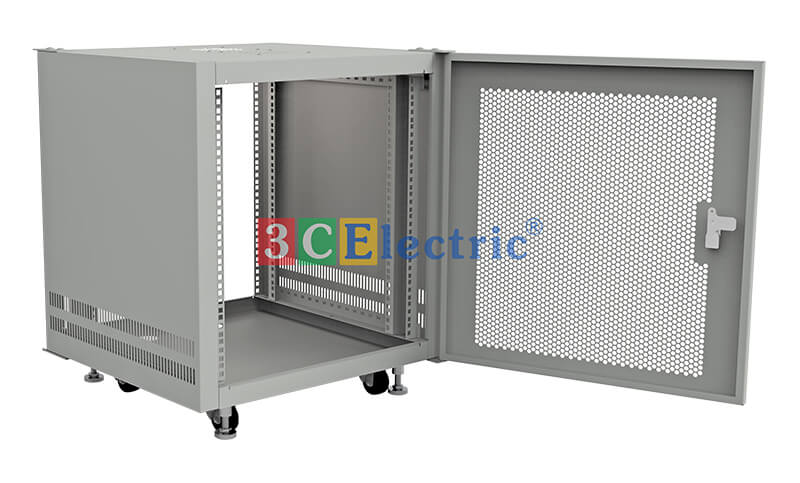 tủ mạng 12u sâu 600 treo tường màu trắng