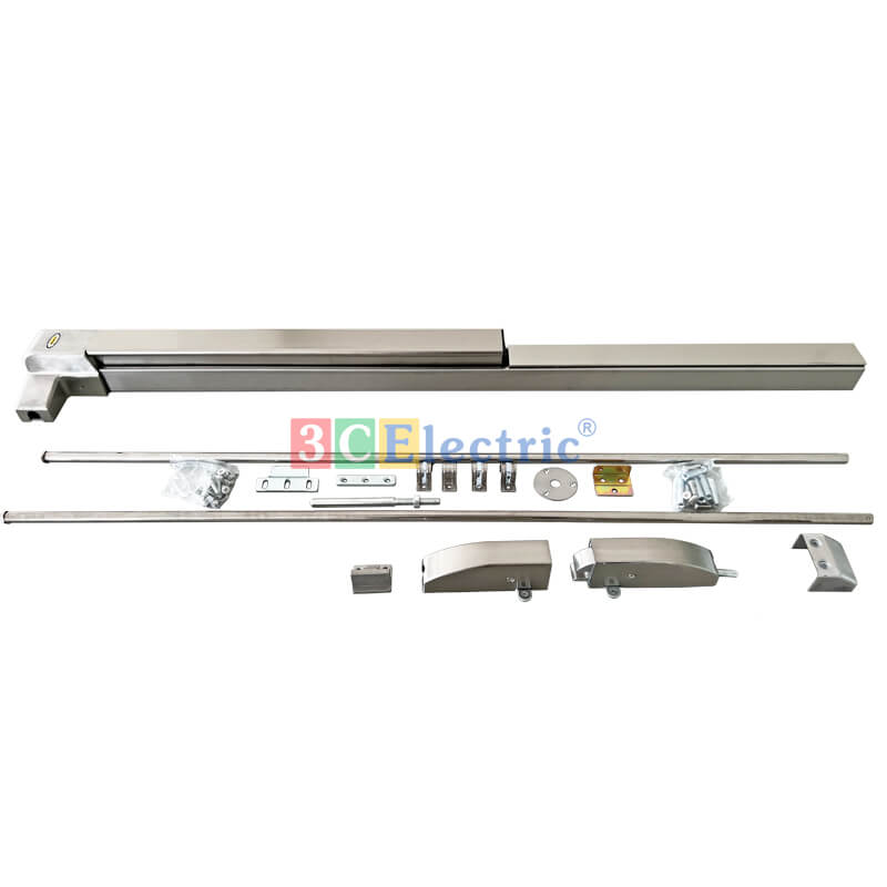 Thanh đẩy thoát hiểm loại đôi, 2 điểm, Inox 304