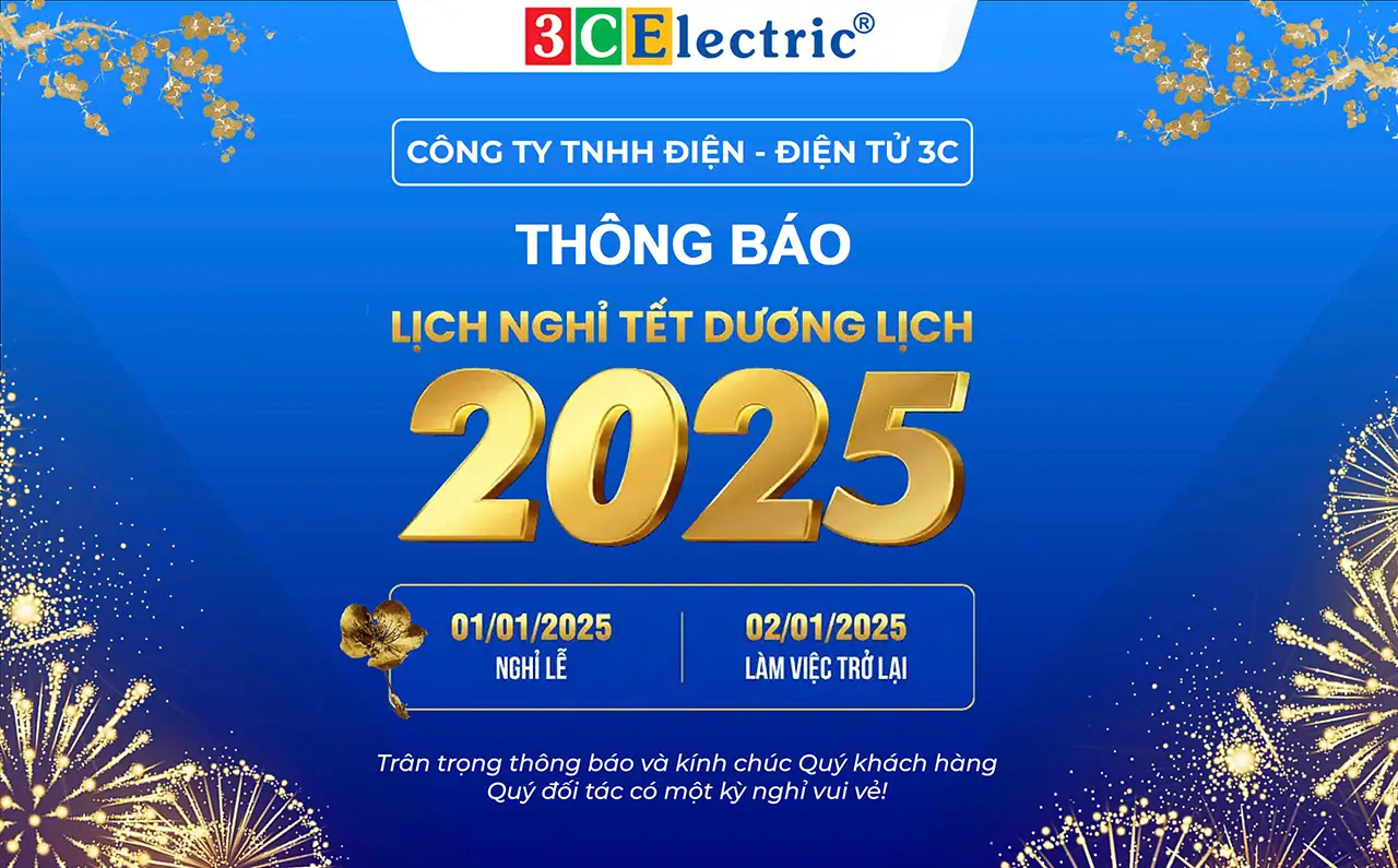 3CElectric thông báo nghỉ tết dương lịch 3CElectric thông báo nghỉ tết dương lịch