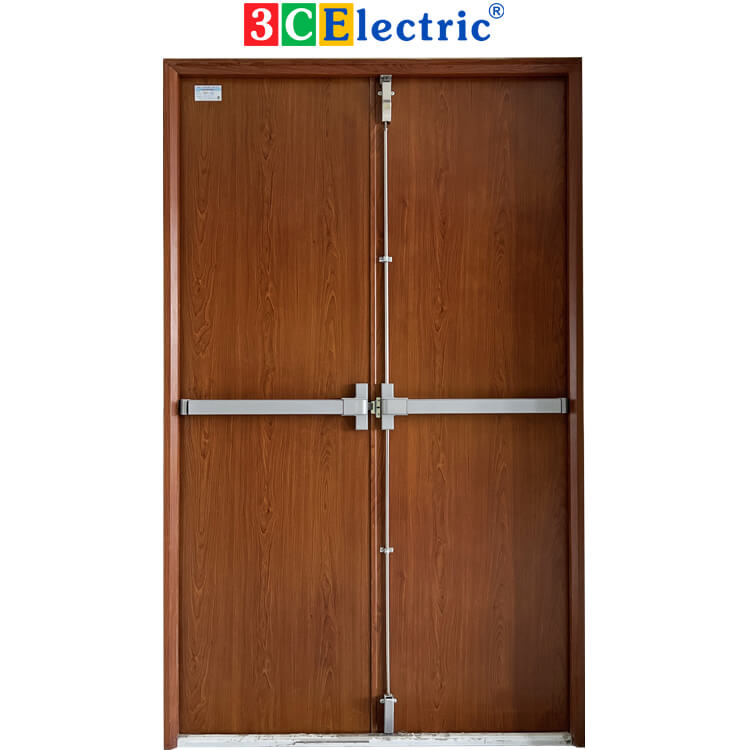 Cửa thép vân gỗ chống cháy 70 phút 2 cánh