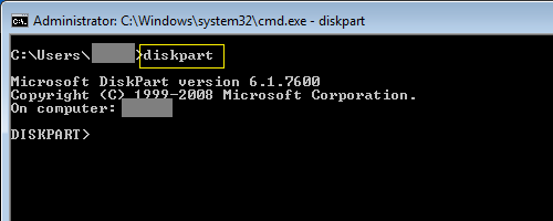 Cách tạo ổ đĩa logic trong Windows 7 bằng dòng lệnh